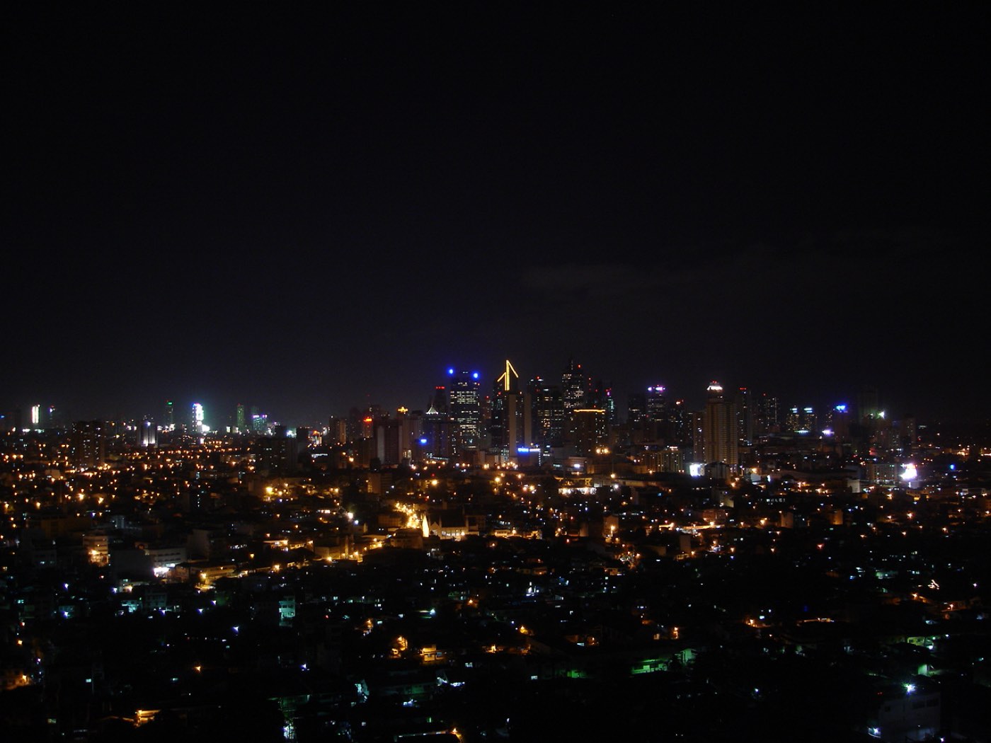 Makati and Metro Manila lit up after dark