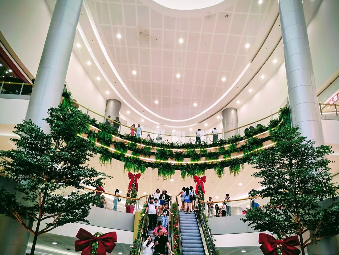 The interior of a Metro Manila shopping mall, the city's wet-weather refuge
