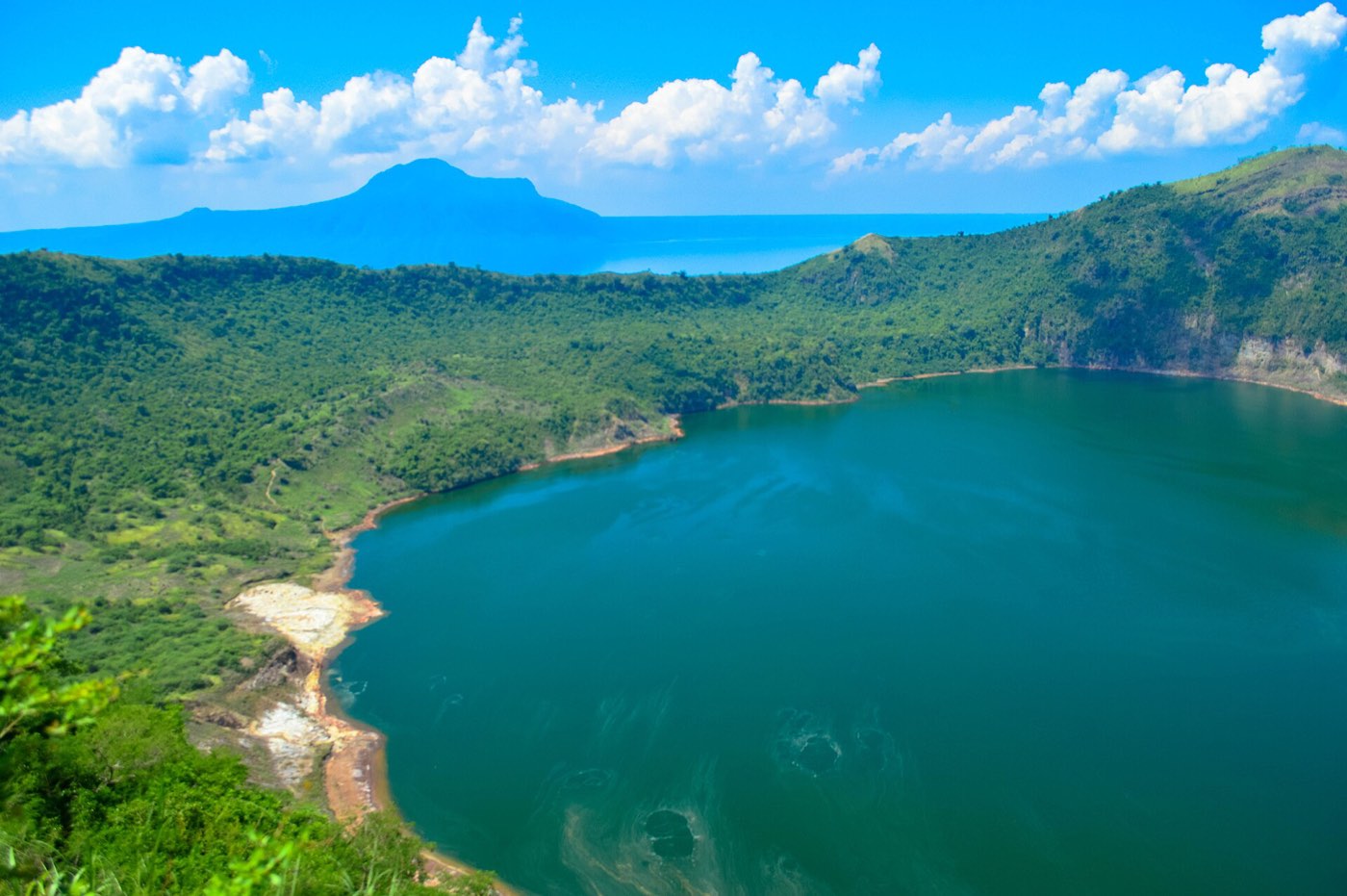Taal Volcano rising from its crater lake in Batangas